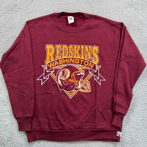 Vintage 90s Washington Redskins Crewneck Sweatshirt Men's M Maroon Logo 7 NFL